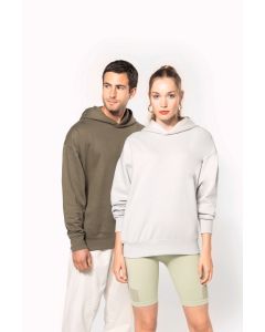 Oversized sweater in fleece met capuchon unisex