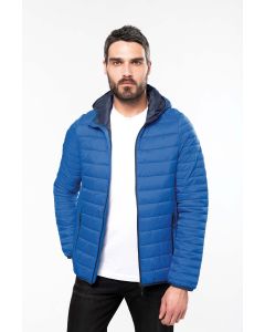 Mens lightweight hooded padded jacket