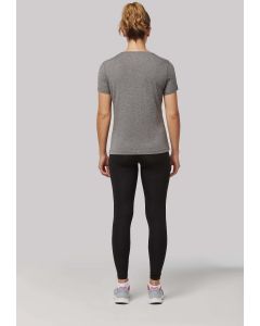 Damessport-T-shirt triblend met ronde hals