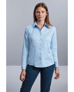 Ladies Long Sleeve Herringbone Shirt