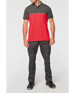 Ecologische uniseks polo met korte mouwen in twee kleuren