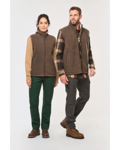 Fleece bodywarmer met binnenkant van sherpa uniseks