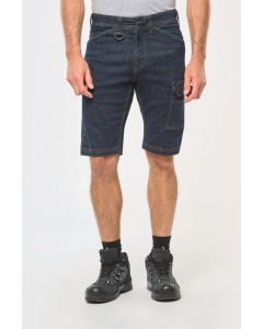 Denim herenbermuda met meerdere zakken