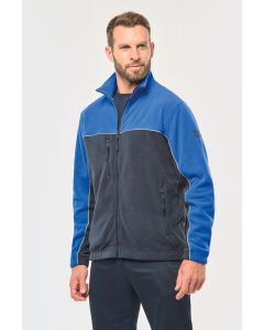 Ecologisch, tweekleurig uniseks fleecejas