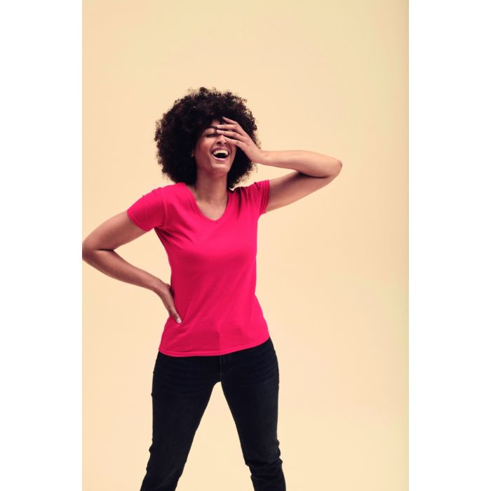 Lady-fit Valueweight V-neck T (61-398-0)