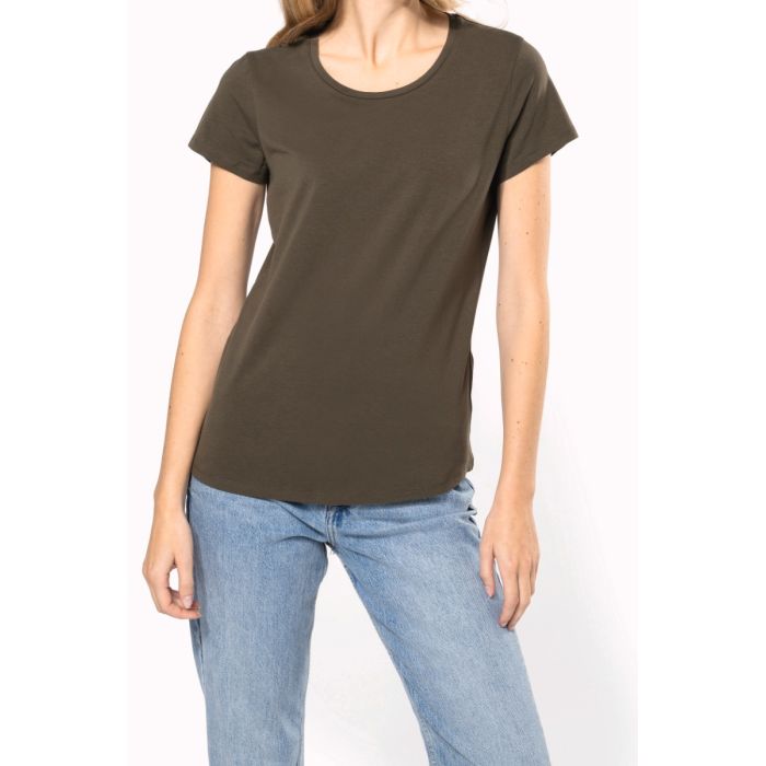 Dames-t-shirt ronde hals korte mouwen
