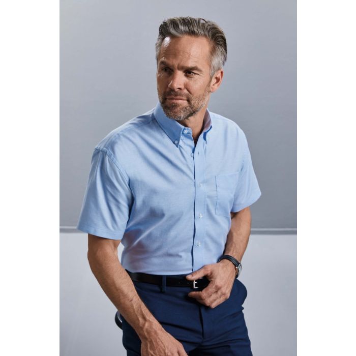 Mens Short Sleeve Easy Care Oxford Shirt