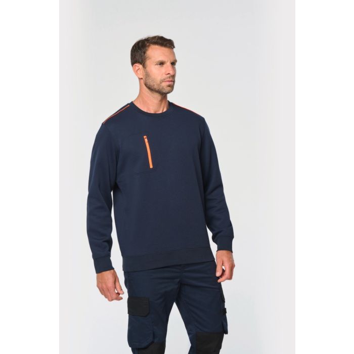 DayToDay unisex sweater met contrasterende zak